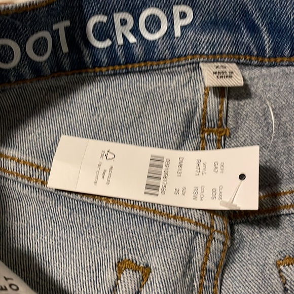 J. CREW 9'' demi-boot crop jean in Rocky Shore wash Denim Jeans 25 NEW - Picture 9 of 13